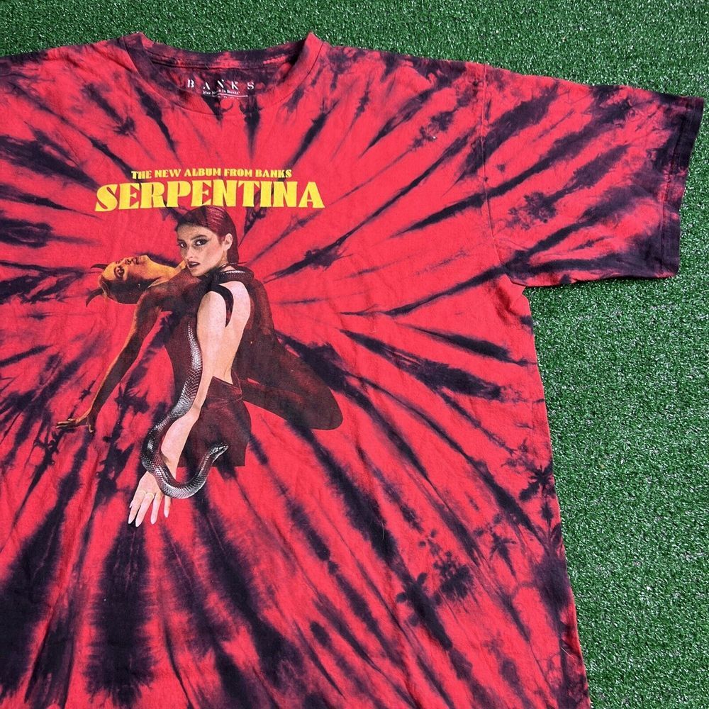 The New Album From Banks Serpentina Red Tie Dye T-Shirts Short Sleeve Size XL - Picture 5 of 8